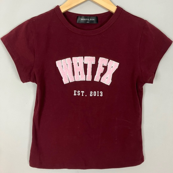 Whitefox burgundy baby tee - Picture 2 of 5